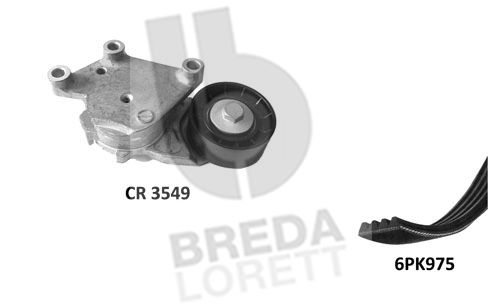 BREDA LORETT Поликлиновой ременный комплект KCA0029